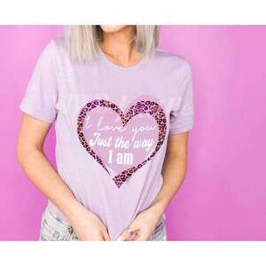NEW WILD LUCILLE i love you just the way i am tee in purple